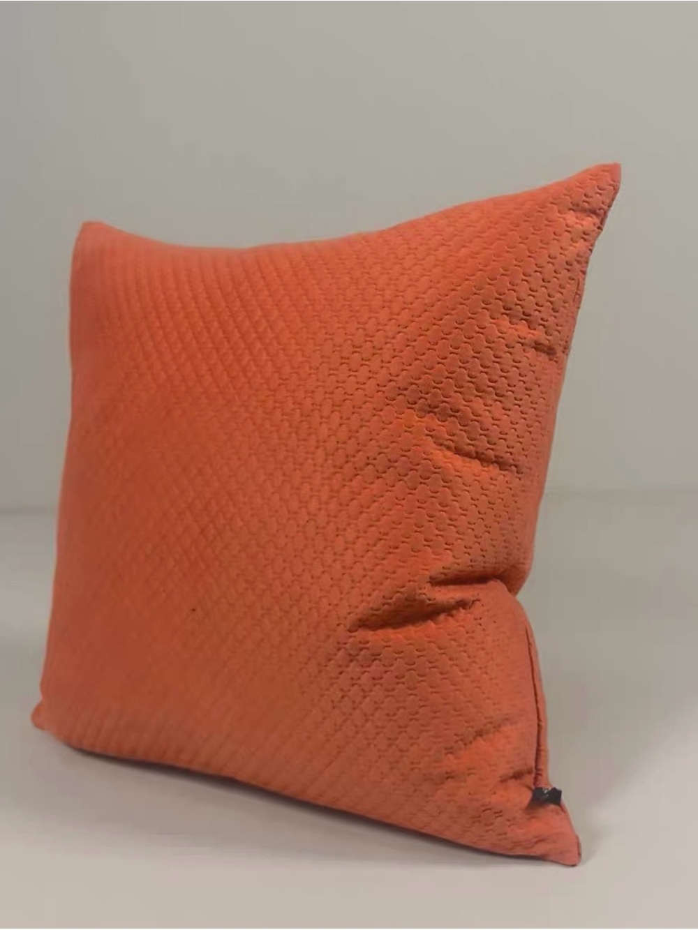 Bright Orange Quilted Accent Pillow
